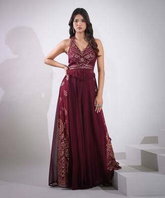 Haseena Beetroot Co-Ord Set 1