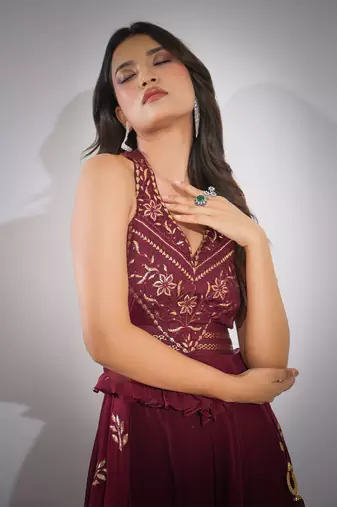 Haseena Beetroot Co-Ord Set