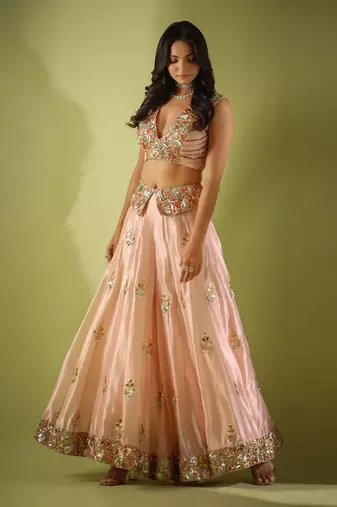Haseena Gulabi Pankhi Gota Sharara Set