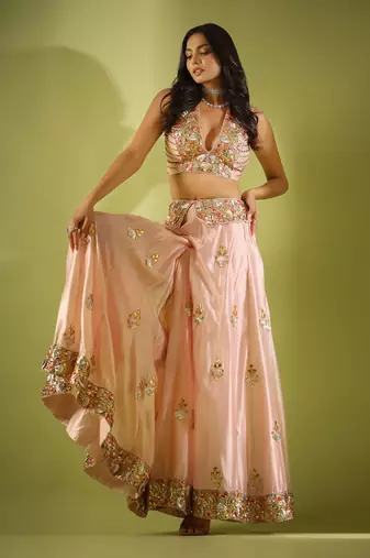 Haseena Gulabi Pankhi Gota Sharara Set