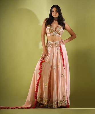 Haseena Gulabi Pankhi Gota Sharara Set 6