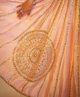 Haseena Baby Pink Bareek Gota Anarkali Set 4