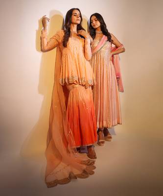 Haseena Peach Rang Sharara Set 3
