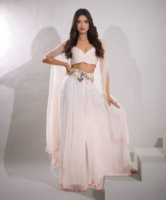 Haseena Water Pink Dainty Sharara Set 1