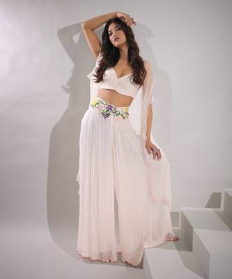 Haseena Water Pink Dainty Sharara Set 2
