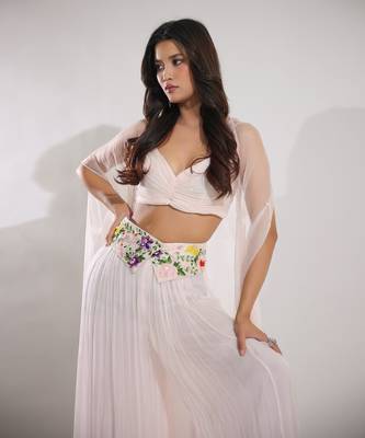 Haseena Water Pink Dainty Sharara Set 3