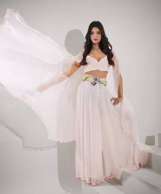 Haseena Water Pink Dainty Sharara Set 4