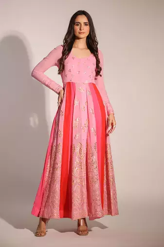 Haseena Gul-Lal Anarkali Set