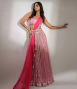 Haseena Noor Darpan Lehenga Set In Candy Pink