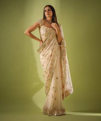 Haseena Gulab Gota Saree Set 2