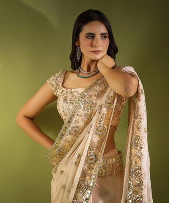 Haseena Gulab Gota Saree Set 5