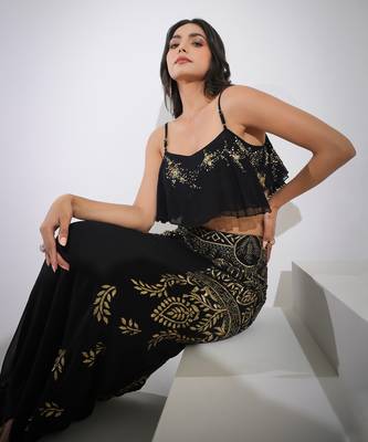 Haseena Kohl  Black Top Skirt Set 4