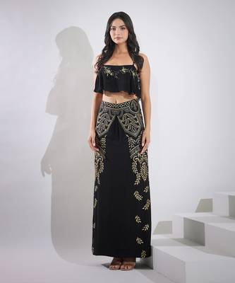 Haseena Kohl  Black Top Skirt Set 5