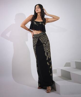 Haseena Kohl  Black Top Skirt Set 6