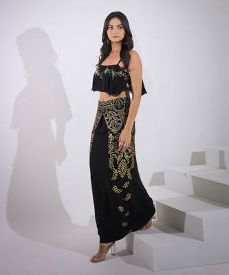 Haseena Kohl  Black Top Skirt Set 8