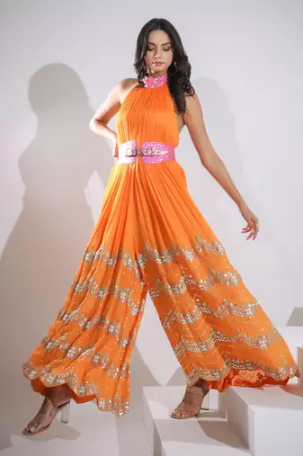 Haseena Jumpsuit In Orange