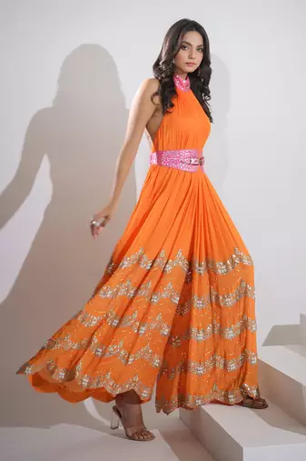 Haseena Jumpsuit In Orange