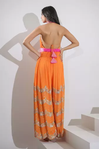 Haseena Jumpsuit In Orange