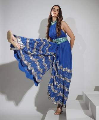 Haseena Jumpsuit In Cobalt Blue 3