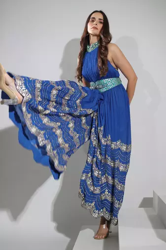 Haseena Jumpsuit In Cobalt Blue