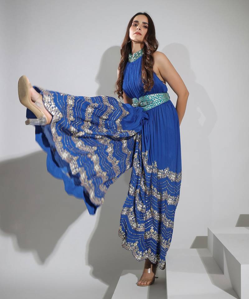 Haseena Jumpsuit In Cobalt Blue