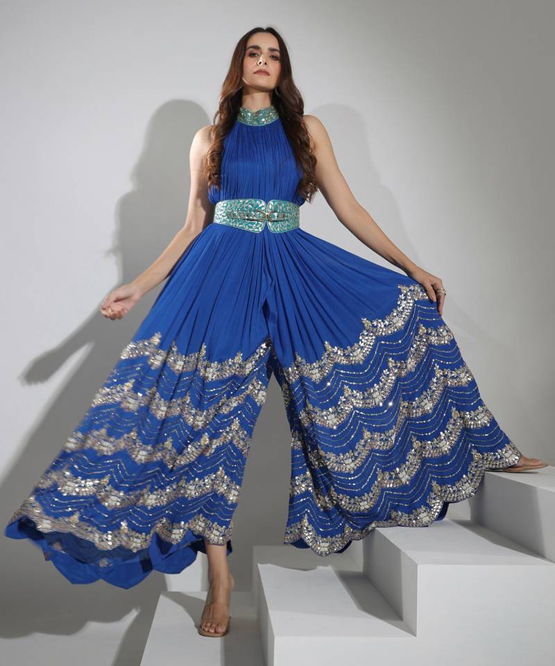 Haseena Jumpsuit In Cobalt Blue