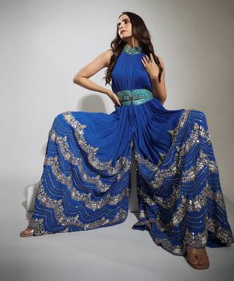 Haseena Jumpsuit In Cobalt Blue 1