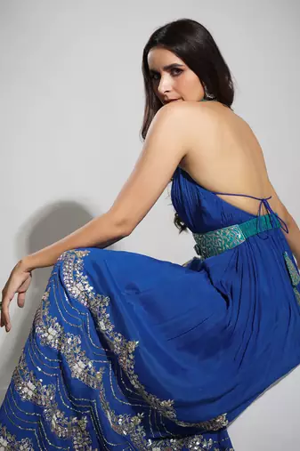 Haseena Jumpsuit In Cobalt Blue