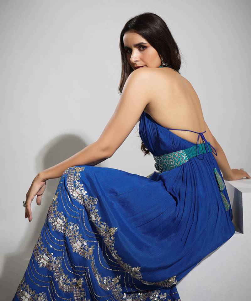 Haseena Jumpsuit In Cobalt Blue