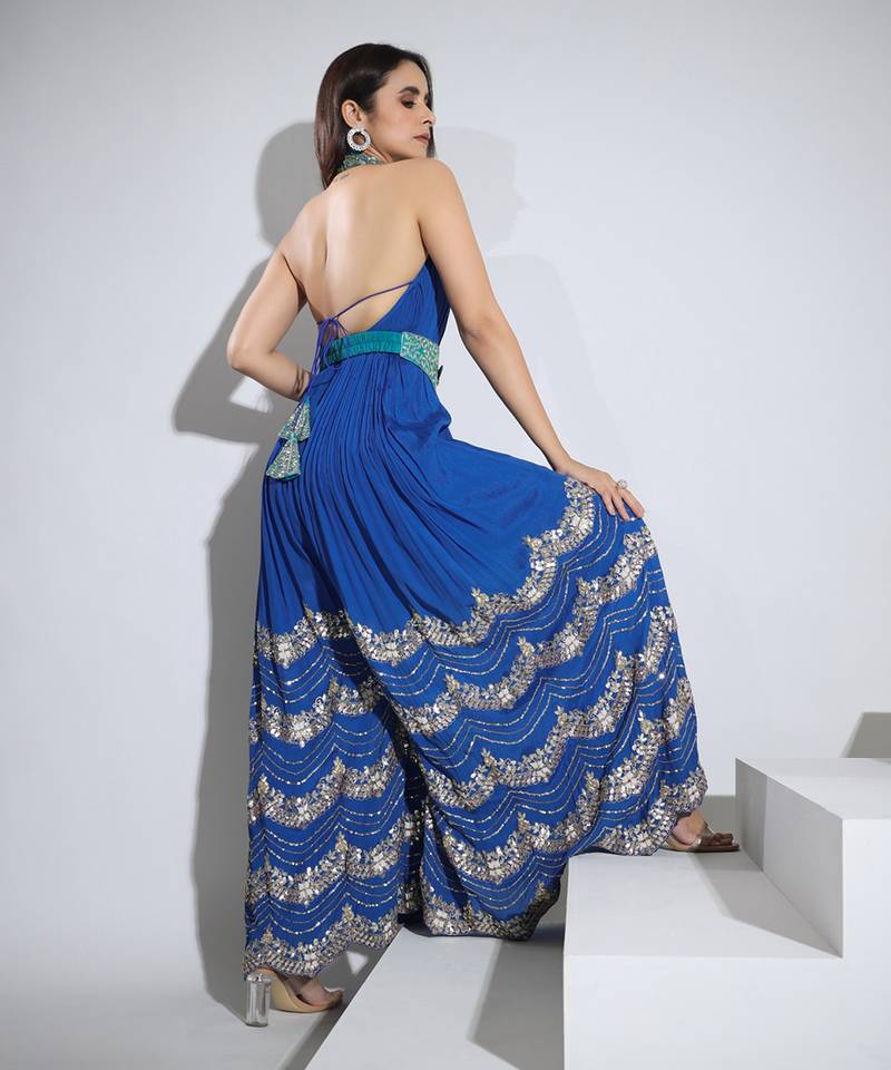 Haseena Jumpsuit In Cobalt Blue