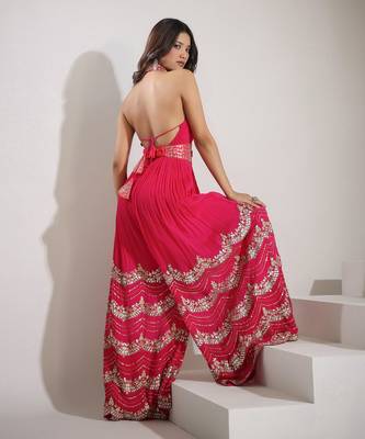 Haseena Jumpsuit In Hot Pink 2