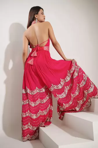 Haseena Jumpsuit In Hot Pink