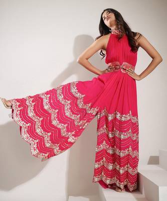 Haseena Jumpsuit In Hot Pink 4