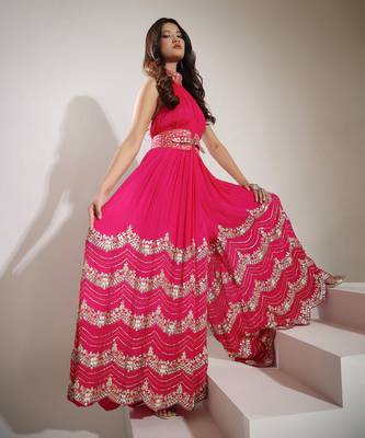 Haseena Jumpsuit In Hot Pink 5