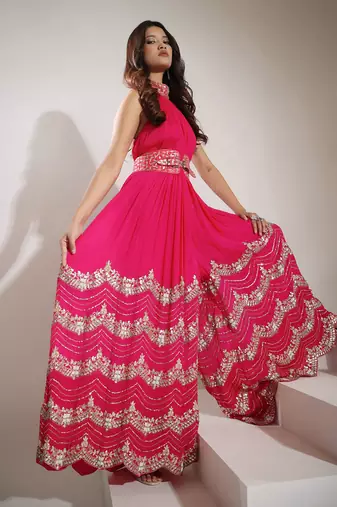 Haseena Jumpsuit In Hot Pink