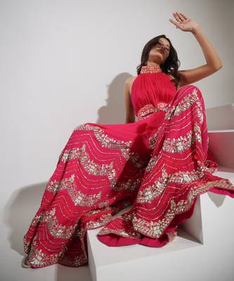 Haseena Jumpsuit In Hot Pink 7