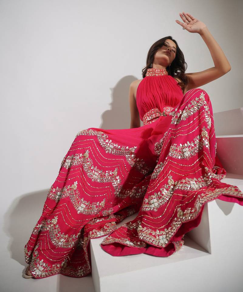 Haseena Jumpsuit In Hot Pink