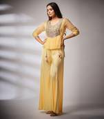 Haseena Folk Co-Ord Set In Butter Cream Yellow