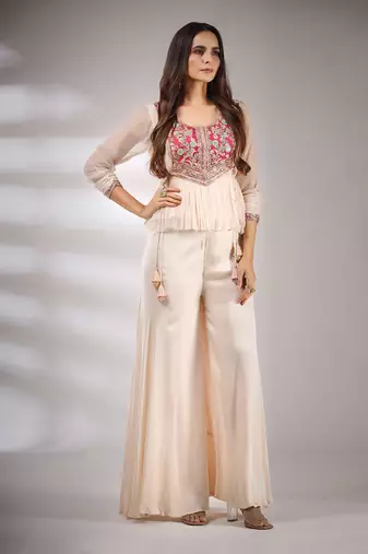 Haseena Folk Co-Ord Set In Fawn