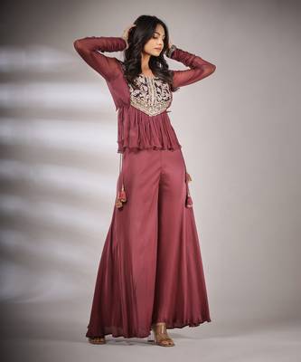 Haseena Folk Co-Ord Set In Falsa 2