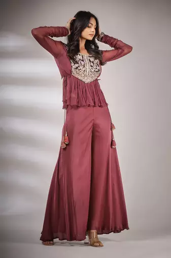 Haseena Folk Co-Ord Set In Falsa
