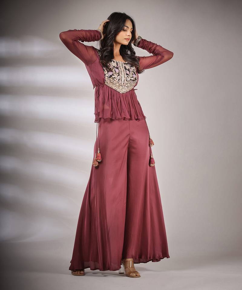 Haseena Folk Co-Ord Set In Falsa