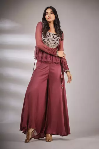 Haseena Folk Co-Ord Set In Falsa
