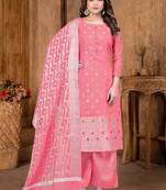 GajriWevon DesignerBanarasi SilkunstitchedLong Length KameezPantparty wear salwarsuit