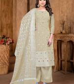 PistaWevon DesignerBanarasi SilkunstitchedLong Length KameezPantparty wear salwarsuit