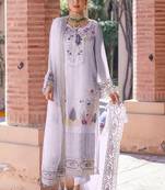 LavenderDesigner  Embroidery WorkFaux GeorgetteunstitchedLong Length KameezPantparty wear salwarsuit