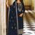 Navy Blue Silk Blend Embroidery Pakistani Salwar Kameez