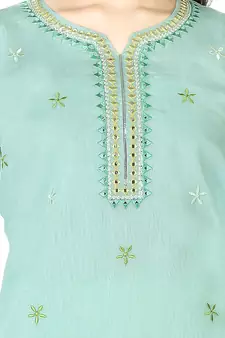 Aura Gilrs Green Chanderi Salawar Suit Set (1090_Parent)