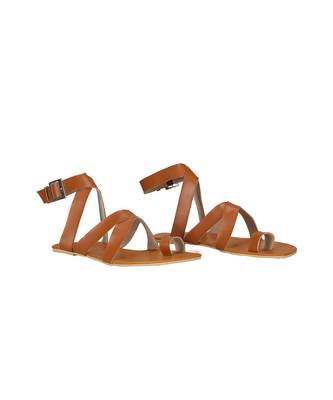 Sole Stories_Criss Cross Flats In Tan 3