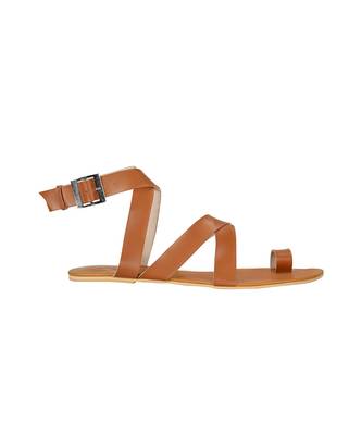 Sole Stories_Criss Cross Flats In Tan 4